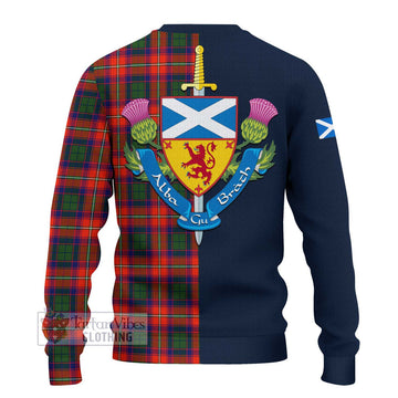 Wauchope Tartan Ugly Sweater Alba with Scottish Lion Royal Arm Half Style - Tartan Vibes Clothing