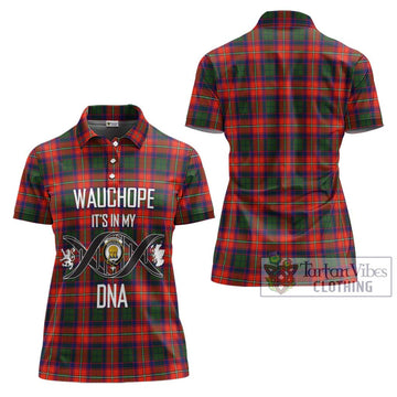 Wauchope Tartan Women's Polo Shirt with Family Crest DNA In Me Style - Tartan Vibes Clothing