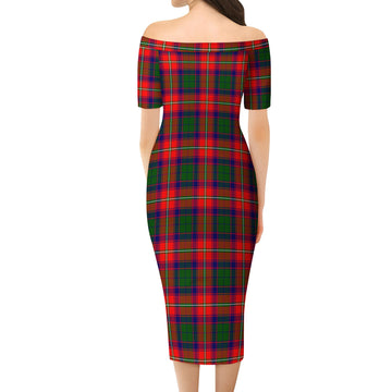 Wauchope Tartan Off Shoulder Lady Dress - Tartan Vibes Clothing
