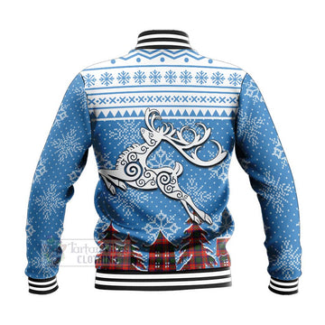 Wauchope Clan Christmas Baseball Jacket Celtic Reindeer Style - Tartan Vibes Clothing
