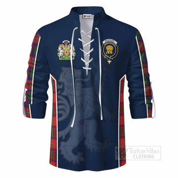 Wauchope Tartan Ghillie Kilt Shirt with Family Crest and Lion Rampant Vibes Sport Style - Tartan Vibes Clothing