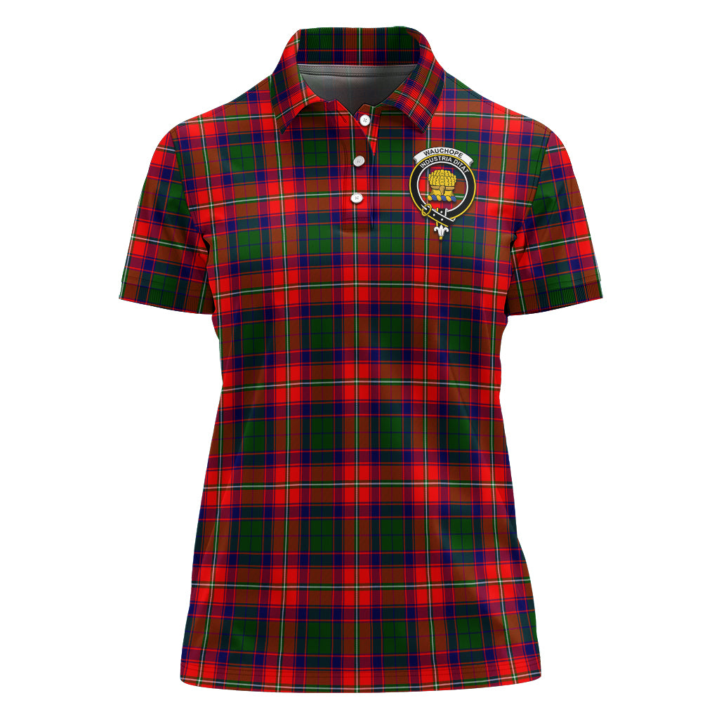 wauchope-tartan-polo-shirt-with-family-crest-for-women