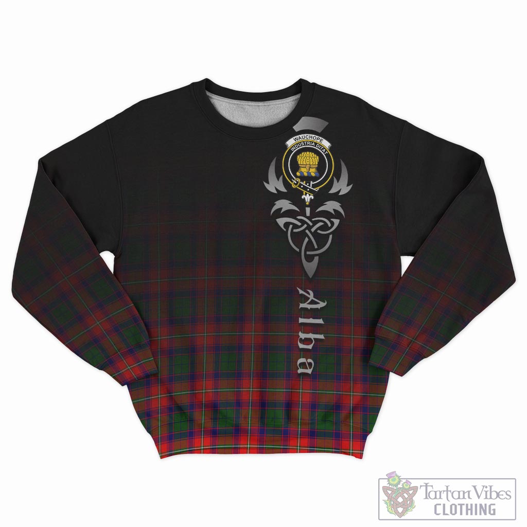Wauchope Tartan Sweatshirt Featuring Alba Gu Brath Family Crest Celtic Inspired - Tartan Vibes Clothing