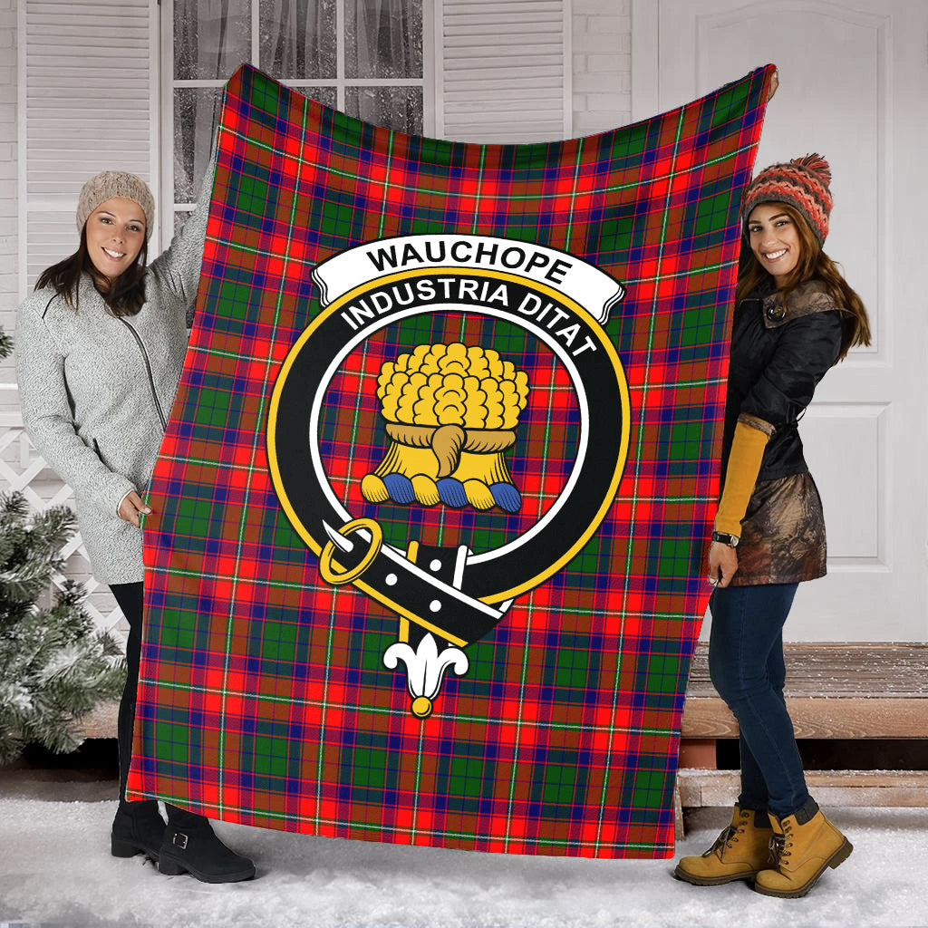 Wauchope Tartan Blanket with Family Crest - Tartan Vibes Clothing