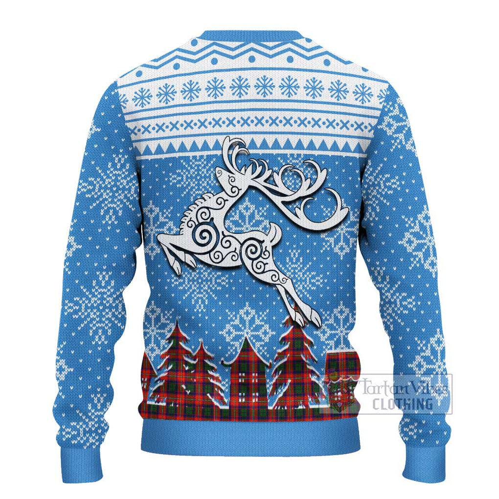 Wauchope Clan Christmas Ugly Sweater Celtic Reindeer Style - Tartan Vibes Clothing