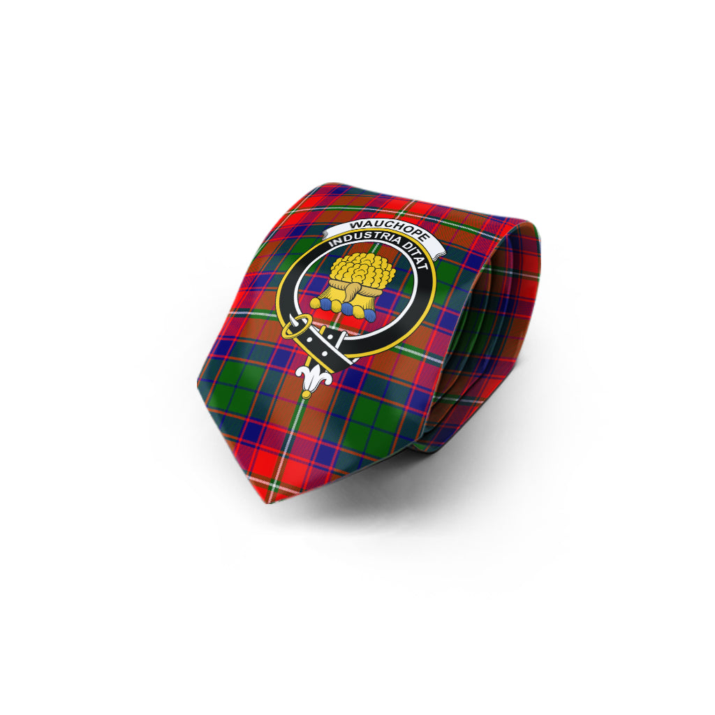 Wauchope Tartan Classic Necktie with Family Crest - Tartan Vibes Clothing