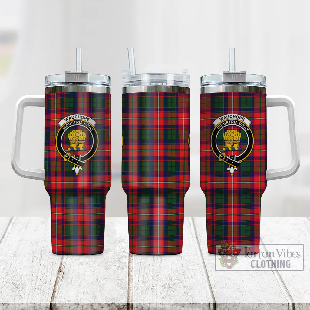 Wauchope Tartan Tumbler with Handle with Family Crest - Tartan Vibes Clothing