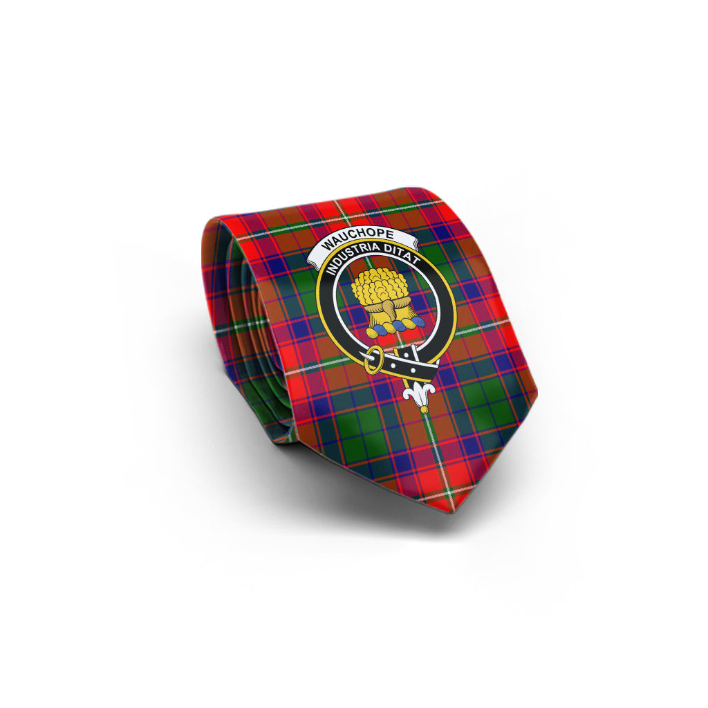 Wauchope Tartan Classic Necktie with Family Crest - Tartan Vibes Clothing