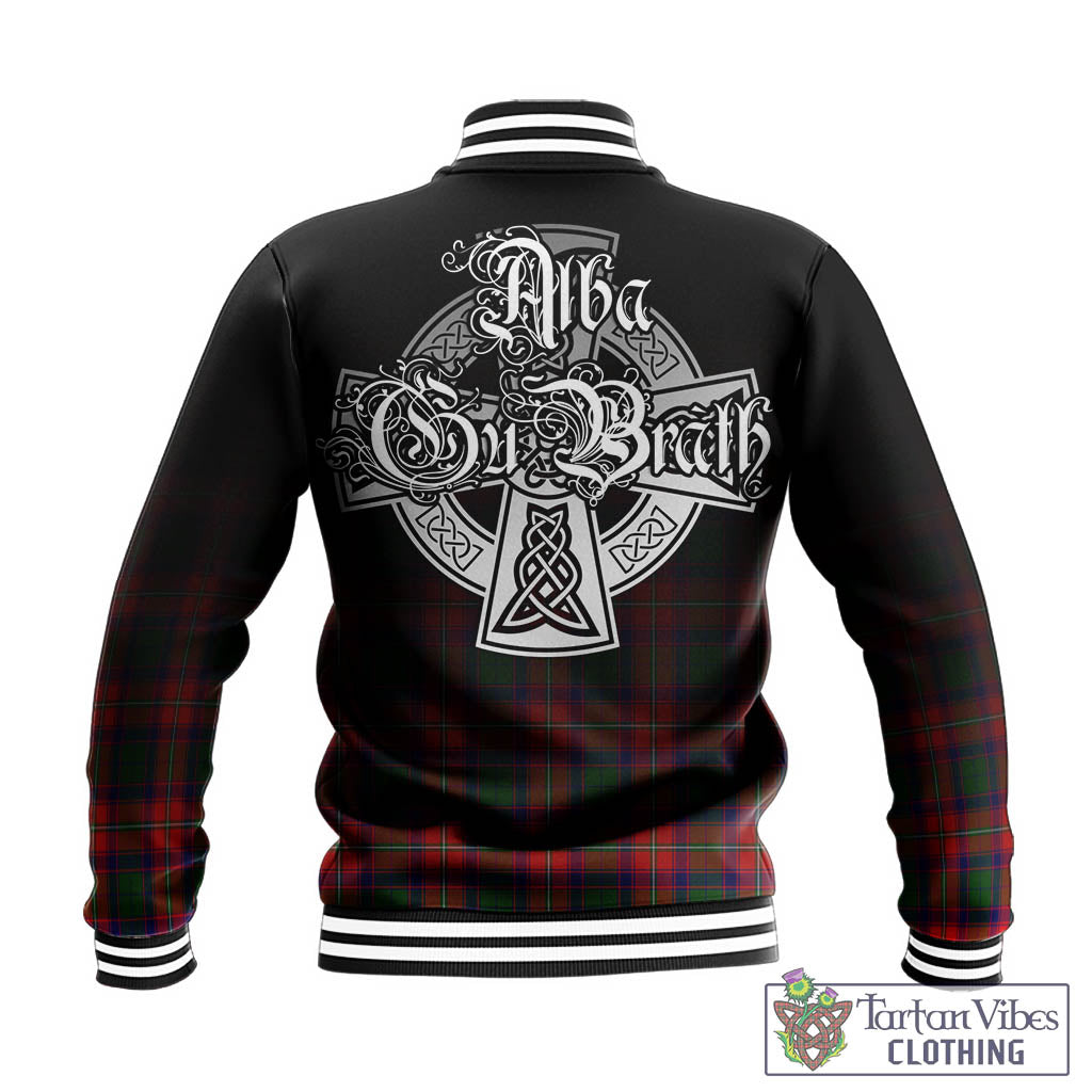 Wauchope Tartan Baseball Jacket Featuring Alba Gu Brath Family Crest Celtic Inspired - Tartan Vibes Clothing