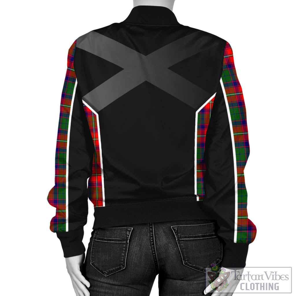 Tartan Vibes Clothing Wauchope Tartan Bomber Jacket with Family Crest and Scottish Thistle Vibes Sport Style