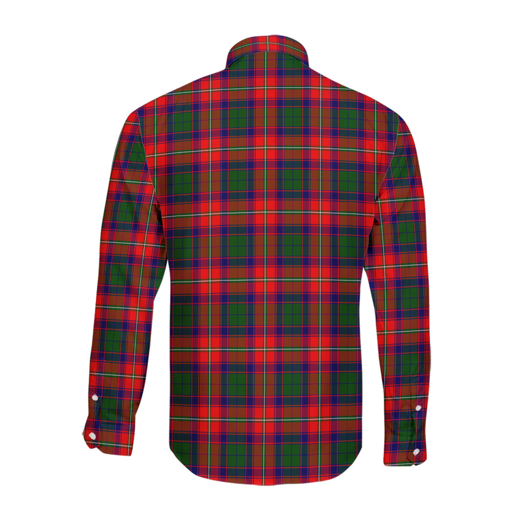 Wauchope Tartan Long Sleeve Button Up Shirt with Family Crest - Tartan Vibes Clothing