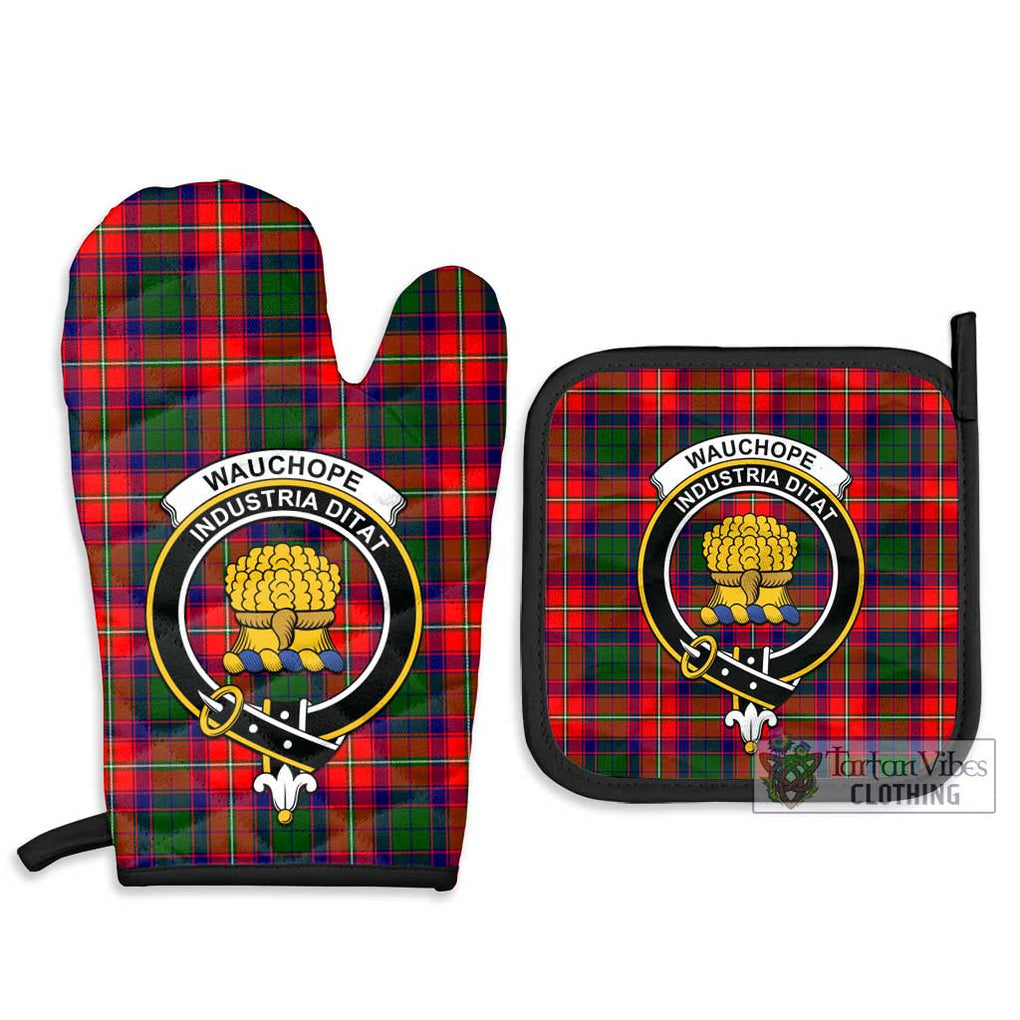 Wauchope Tartan Combo Oven Mitt & Pot-Holder with Family Crest - Tartan Vibes Clothing