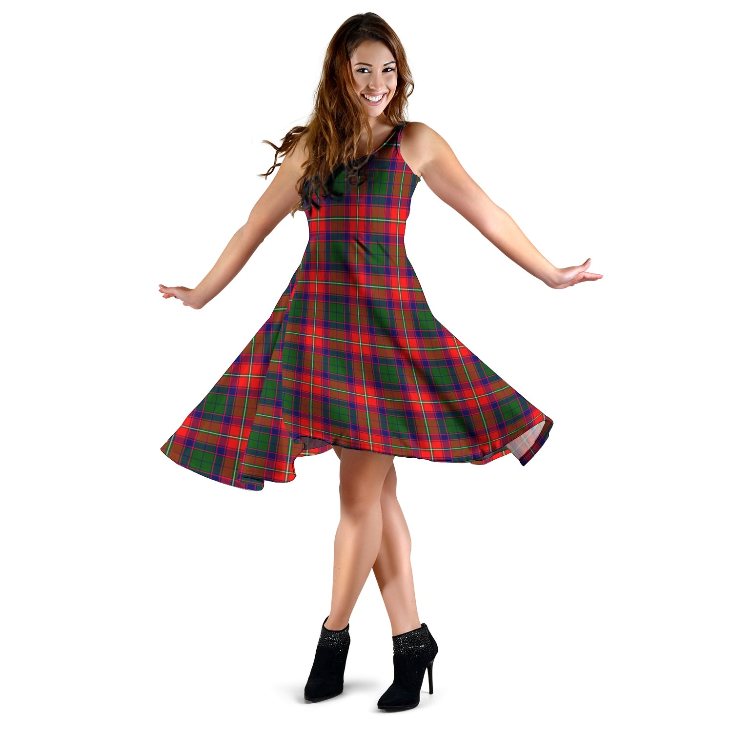 Wauchope Tartan Sleeveless Midi Womens Dress - Tartan Vibes Clothing
