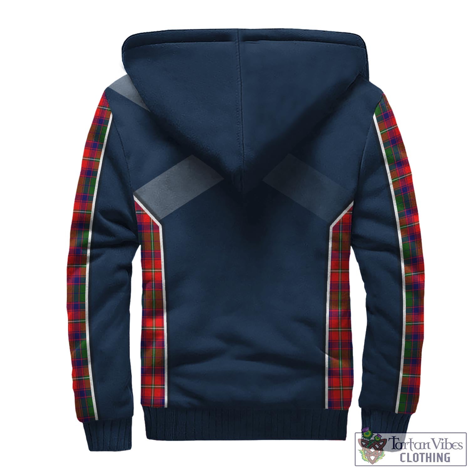 Tartan Vibes Clothing Wauchope Tartan Sherpa Hoodie with Family Crest and Scottish Thistle Vibes Sport Style