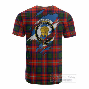 Wauchope Clan Crest In Me Tartan Cotton T-shirt Scotland Flag Style