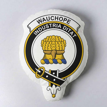 Wauchope Clan Crest Shaped Throw Pillow, Scottish Clan Badge Decorative Pillow