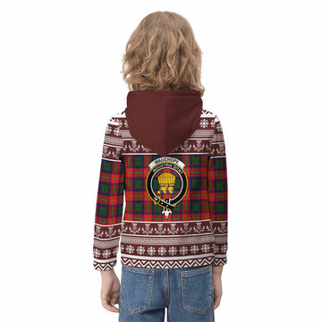 Wauchope Clan Tartan Christmas Kid Hoodie with Family Crest - Tartan Vibes Clothing