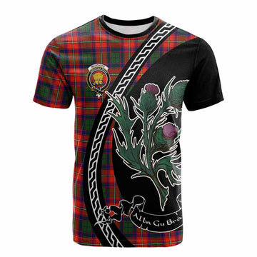 Wauchope Family Crest Tartan Cotton T-shirt Alba Thistle Inspired