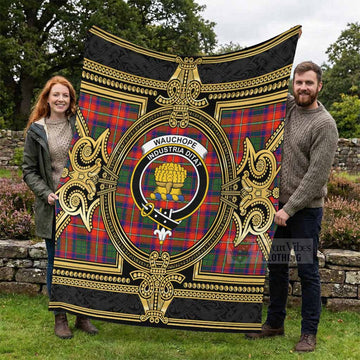Wauchope Scottish Tartan Crest Blanket Royal Stylized
