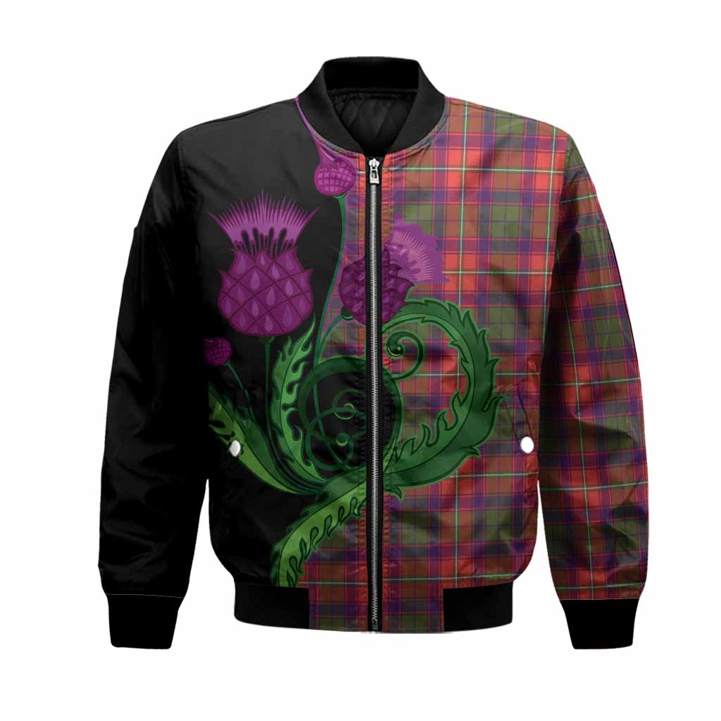 Wauchope Tartan Bomber Jacket Traditional Scottish Thistle