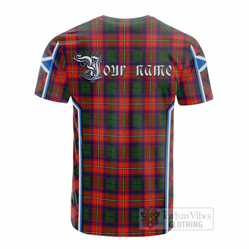 Wauchope Tartan Crest Cotton T-shirt Scotland Coat of Arm Flag Style - Tartan Vibes Clothing