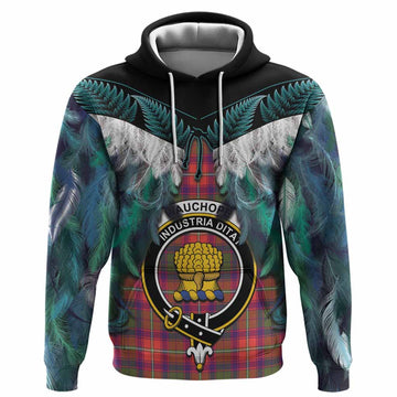 Wauchope Tartan Crest Hoodie New Zealand Maori Korowai Cloak