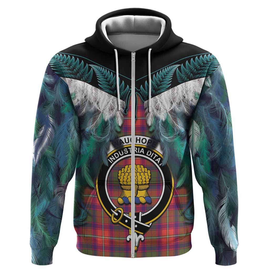 Wauchope Tartan Crest Hoodie New Zealand Maori Korowai Cloak