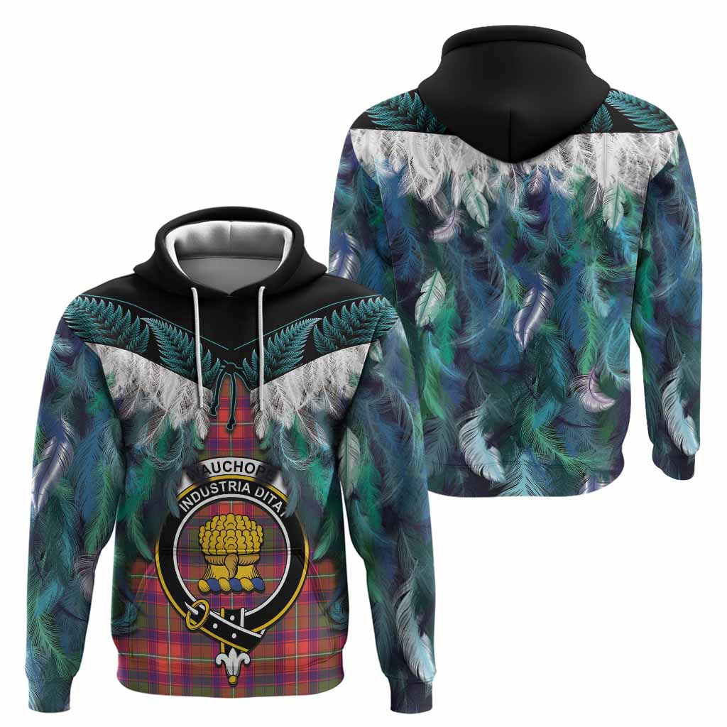 Wauchope Tartan Crest Hoodie New Zealand Maori Korowai Cloak