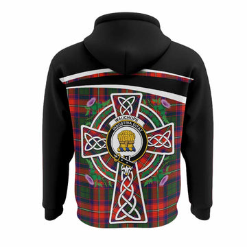 Wauchope Tartan Crest Hoodie Scottish Thistle Celtic Cross Alba Gu Brath