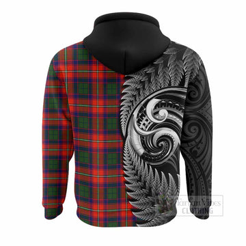 Wauchope Tartan Crest Hoodie With New Zealand Silver Fern Maori Koru