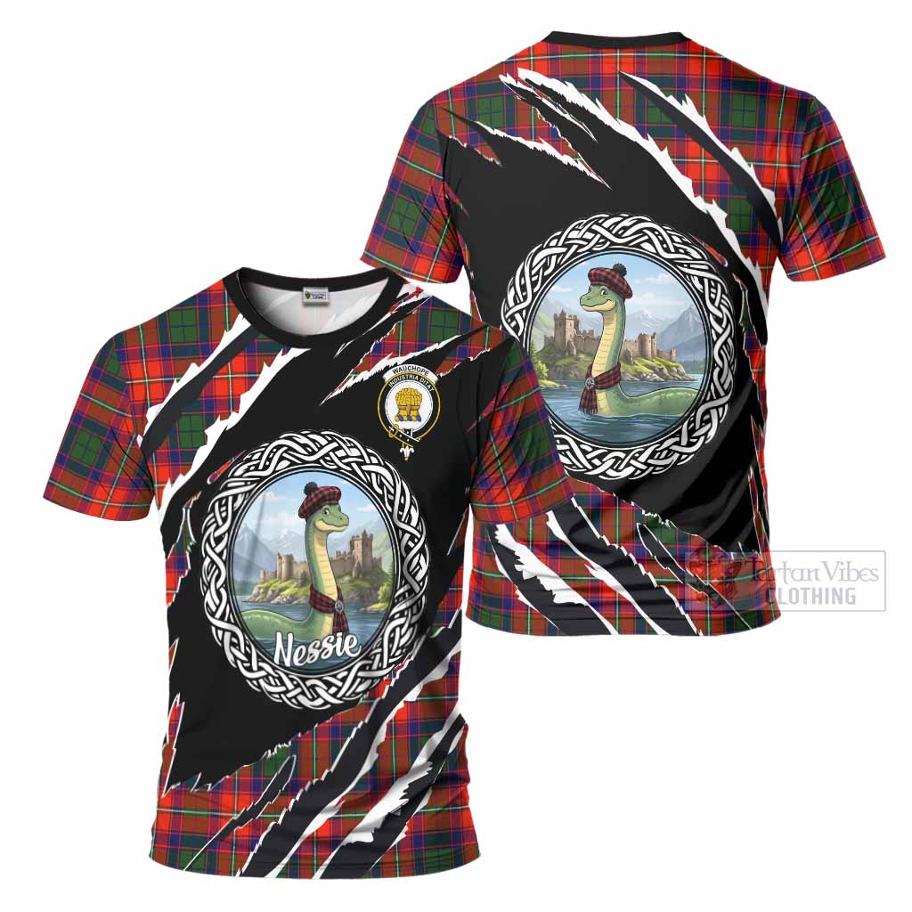 Wauchope Tartan Crest Loch Ness Monster T-Shirt Celtic Knot Nessie Art