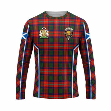 Wauchope Tartan Crest Long Sleeve T-Shirt Scotland Coat of Arm Flag Style - Tartan Vibes Clothing