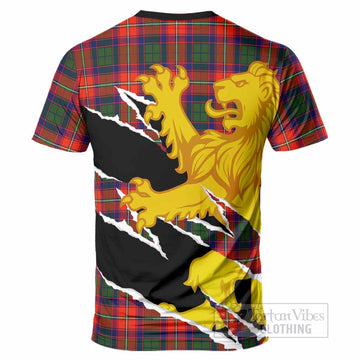 Wauchope Tartan Crest Scottish T-Shirt Heraldic Golden Lion