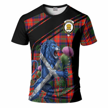 Wauchope Tartan Crest T-Shirt Scottish Lion Rampant Thistle