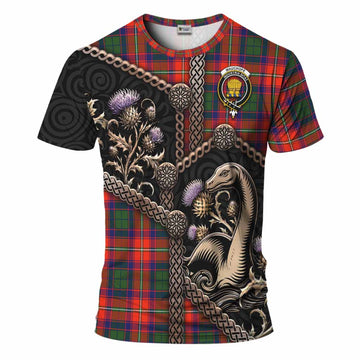Wauchope Tartan Crest T-Shirt Scottish Thistle Loch Ness Monster