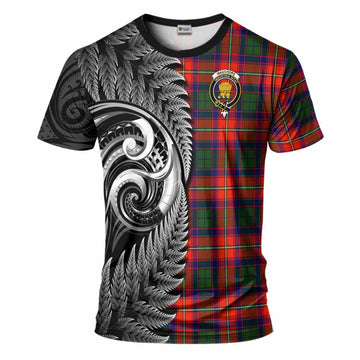 Wauchope Tartan Crest T-Shirt With New Zealand Silver Fern Maori Koru