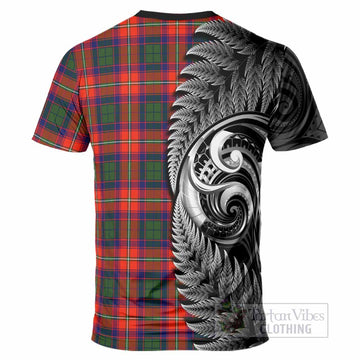 Wauchope Tartan Crest T-Shirt With New Zealand Silver Fern Maori Koru