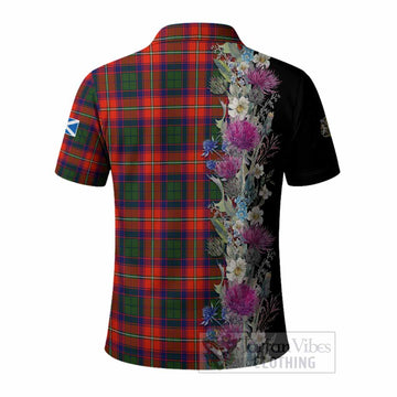 Wauchope Tartan Crest Thistle Floral Polo Shirt - Tartan Vibes Clothing