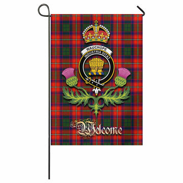 Wauchope Tartan Family Crest Garden Flag Royal Thistle Welcome Style