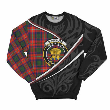 Wauchope Tartan Family Crest Sweatshirt Celtic Scottish Thistle Floral - Tartan Vibes Clothing