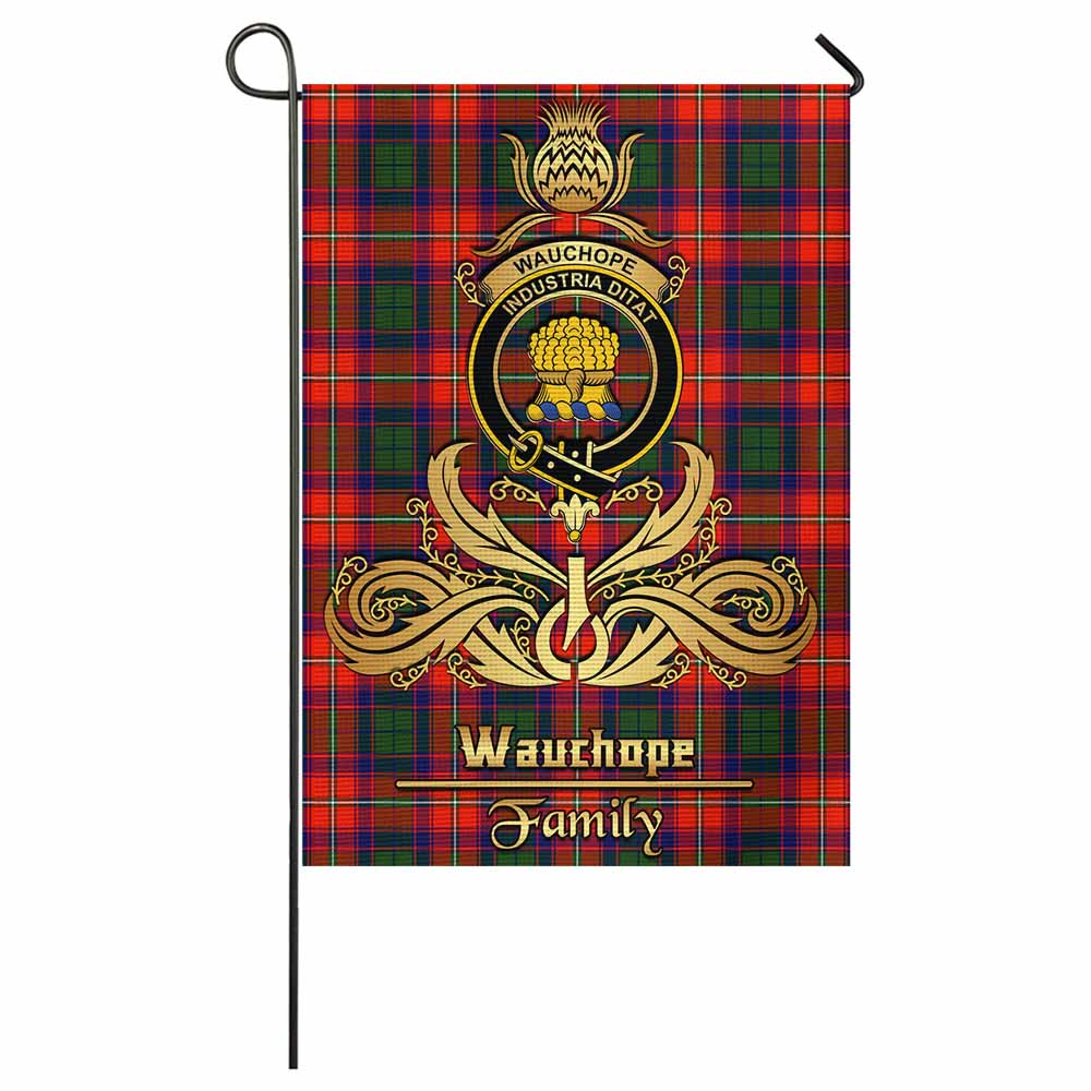 Wauchope Tartan Garden Flag with Highland Thistle Cherish Family Crest Style - Tartan Vibes Clothing