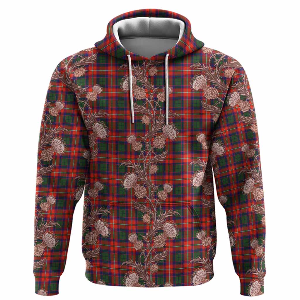 Wauchope Tartan Hoodie Seamless Scottish Thistle Flowers