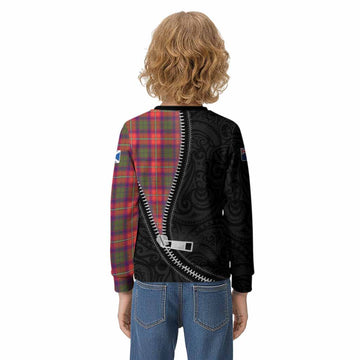 Wauchope Tartan Kid Knitted Sweatshirt New Zealand Pattern Unique Zipper Stylized