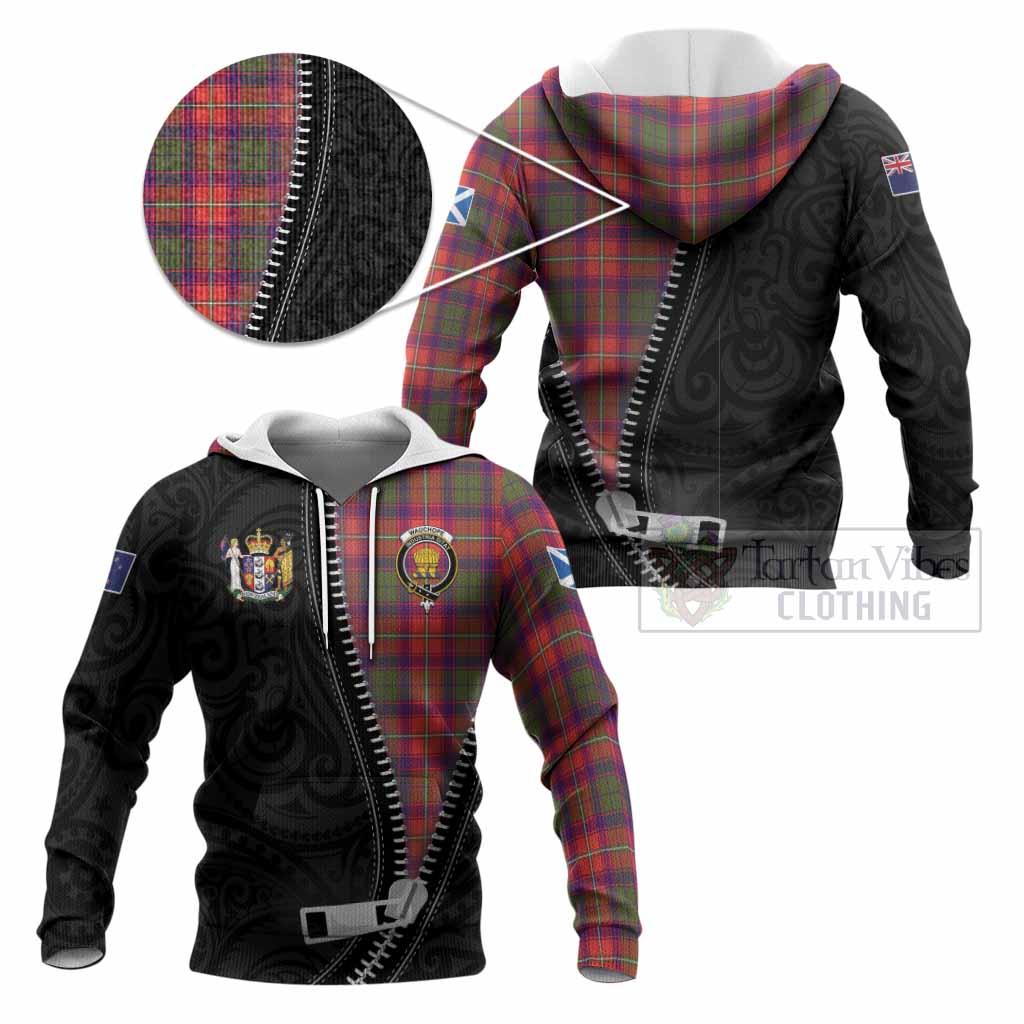 Wauchope Tartan Knitted Hoodie New Zealand Pattern Unique Zipper Stylized
