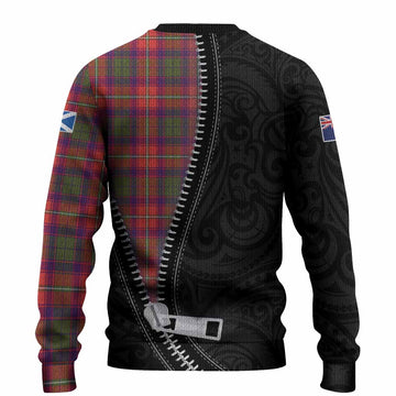 Wauchope Tartan Knitted Sweater New Zealand Pattern Unique Zipper Stylized
