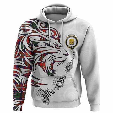 Wauchope Tartan Lion Roar Hoodie Alba Gu Brath with Celtic Motifs
