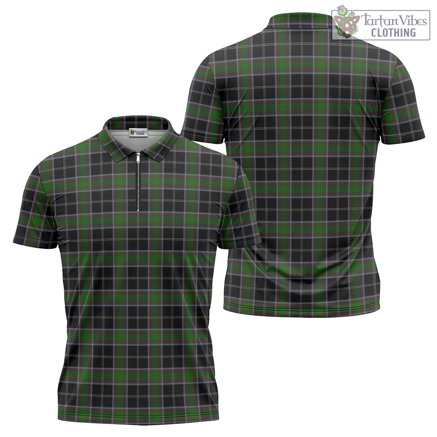 Webster Tartan Zipper Polo Shirt Unisex - Tartan Vibes Clothing