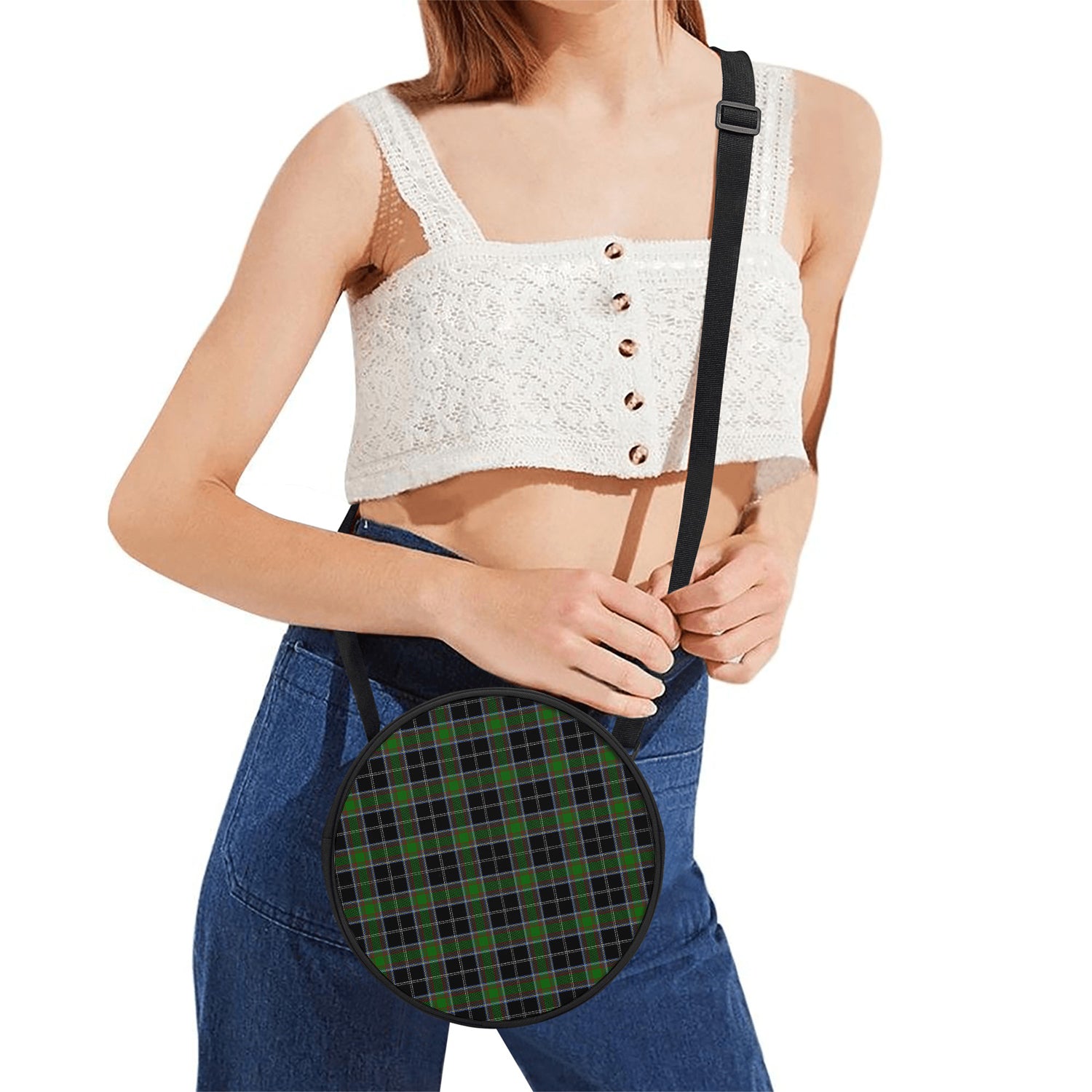 Webster Tartan Round Satchel Bags One Size 9*9*2.7 inch - Tartan Vibes Clothing
