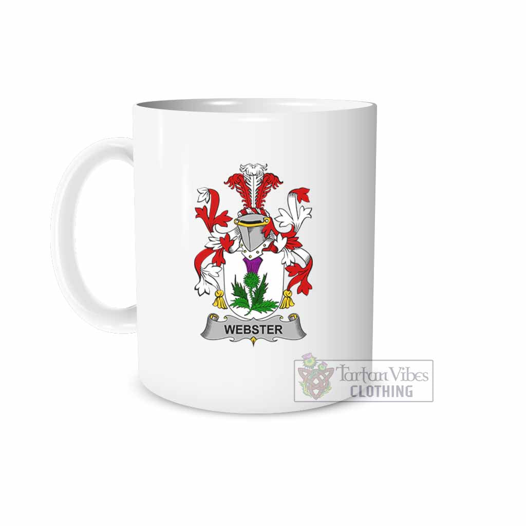 Webster Irish Clan Coat of Arms Ceramic Mug White - 2D-tartanvibesclothing
