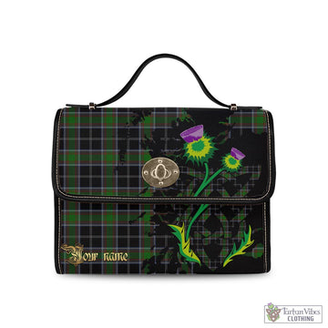 Webster Tartan Waterproof Canvas Bag with Scotland Map and Thistle Celtic Accents